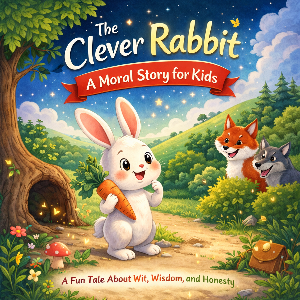 🐰 The Clever Rabbit – A Moral Story for Kids