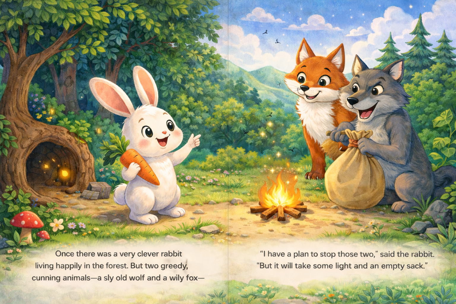 🐰 The Clever Rabbit – A Moral Story for Kids